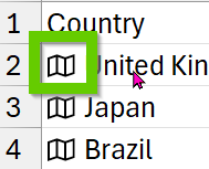 Geography data type card